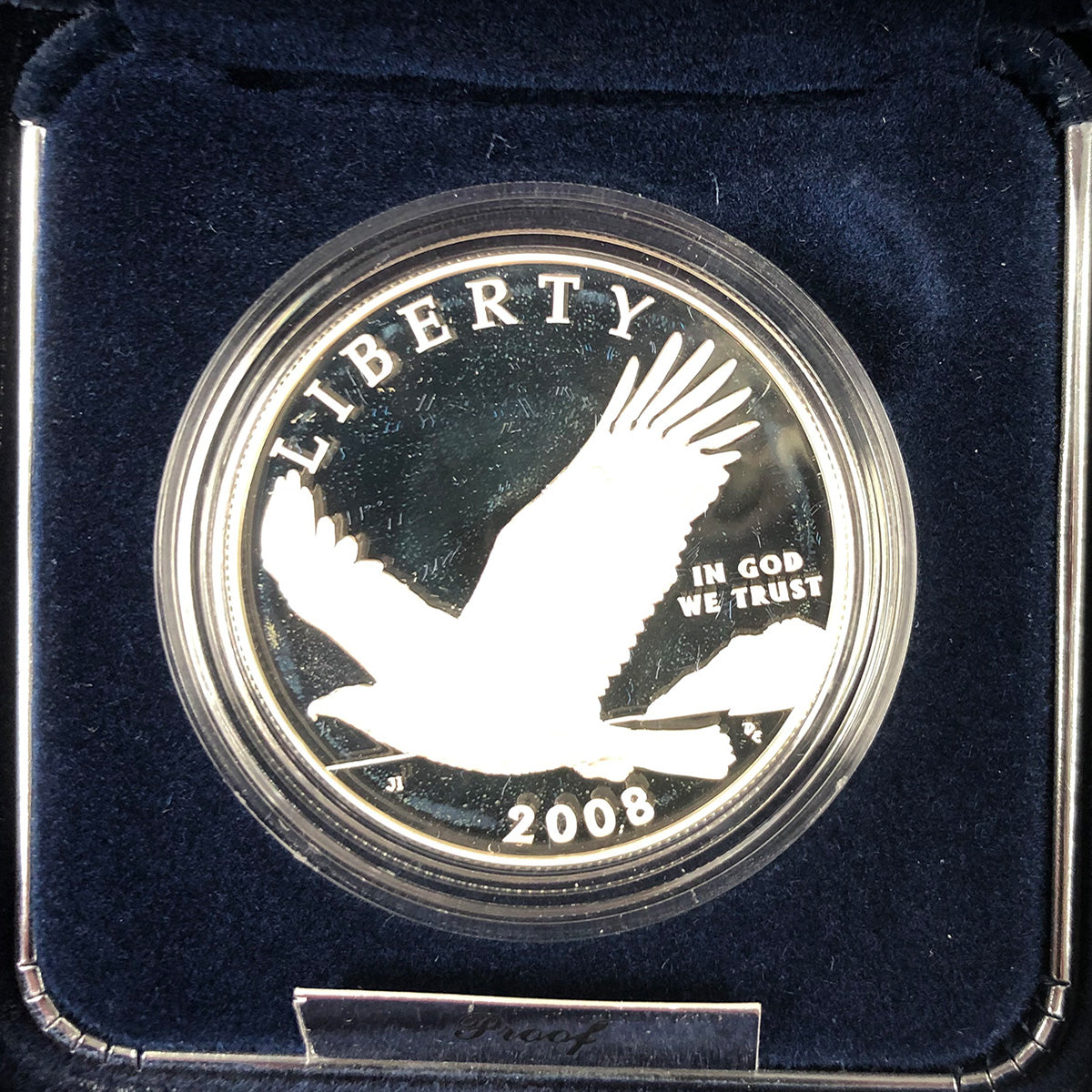 2008-P Bald Eagle $1 Silver Commemorative Proof (With Box &amp; COA)