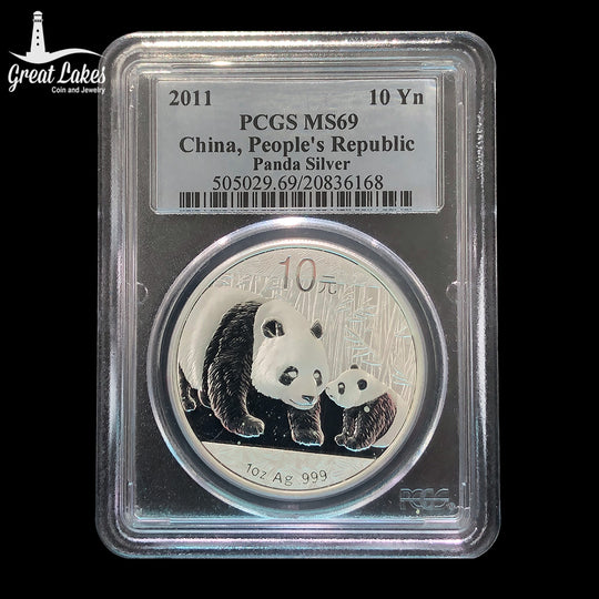 2011 1 oz Silver Panda PCGS MS69