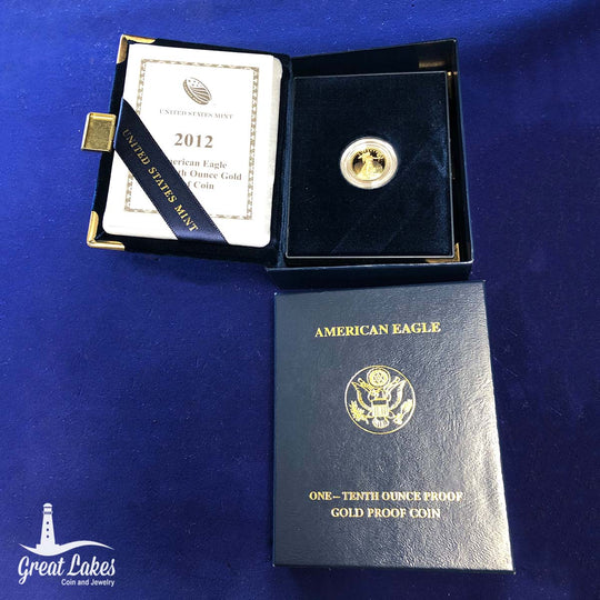 2012-W Proof 1/10 American Gold Eagle (With Box & CoA)