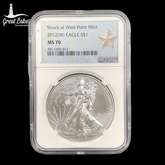 2012 W 1 oz American Silver Eagle NGC MS70 West Point