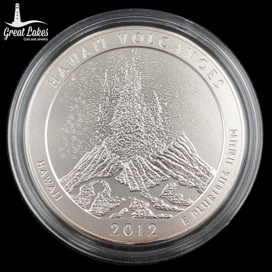 2012 America the Beautiful 5 oz Silver Hawaii Volcanoes