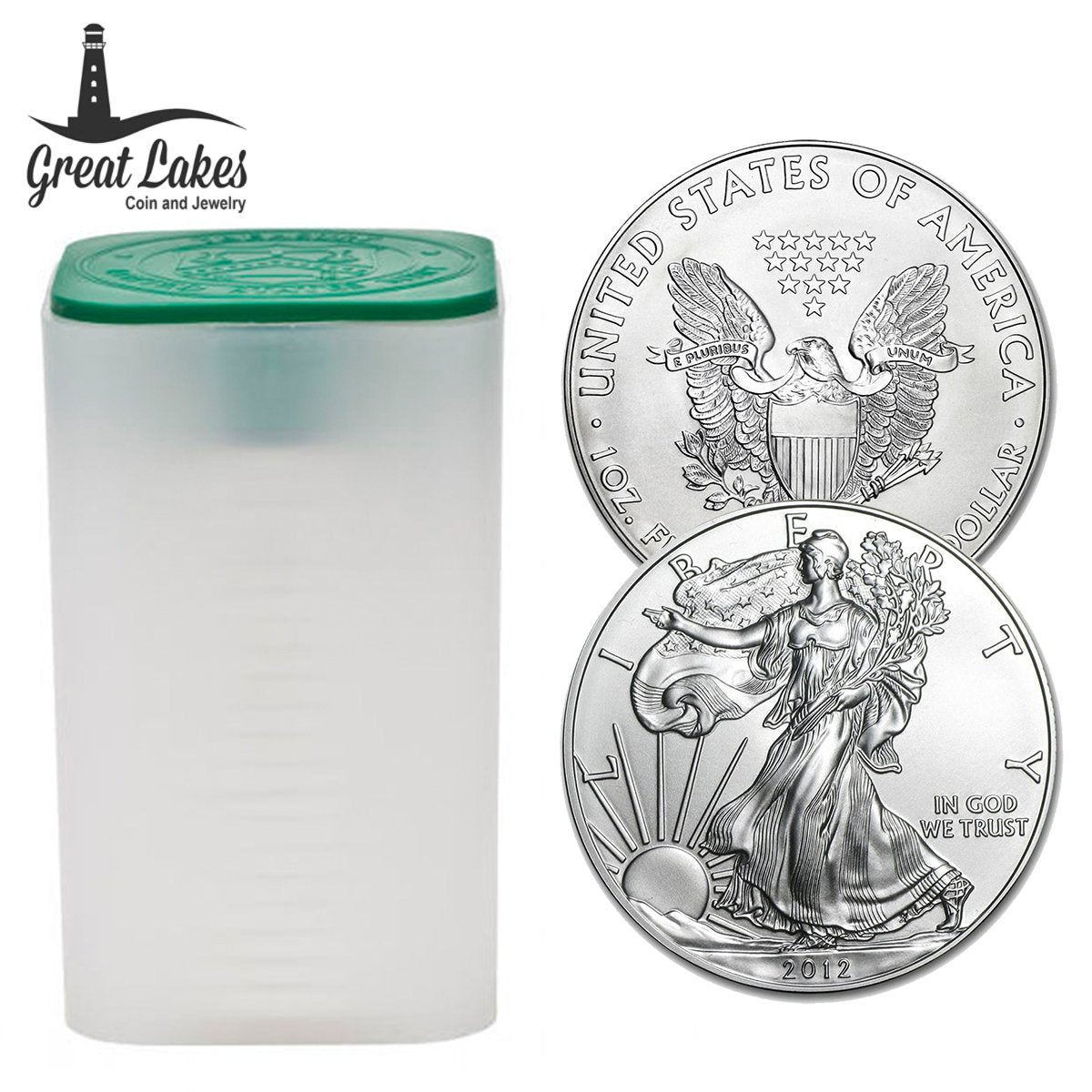 2012 1 oz American Silver Eagles (Tube of 20) (Very Slightly Off Quality)
