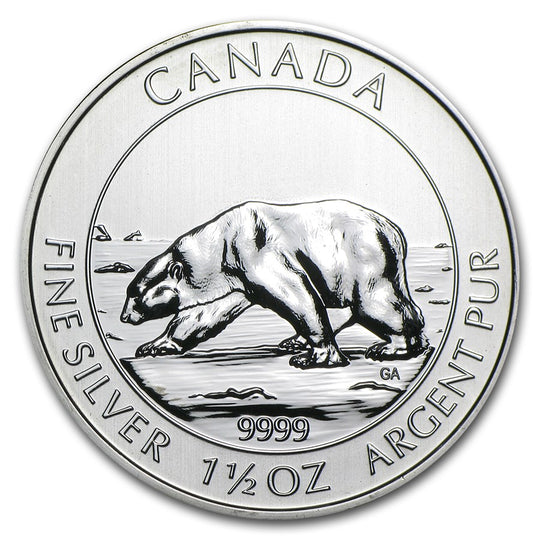 Canada 1.5 oz Silver Polar Bear (Secondary Market) (Random Year)
