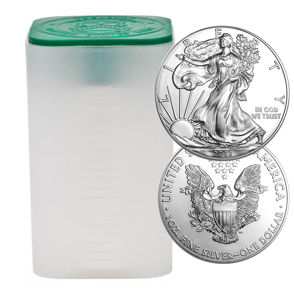 Tube of 2013 1 oz American Silver Eagles (20 Coins)