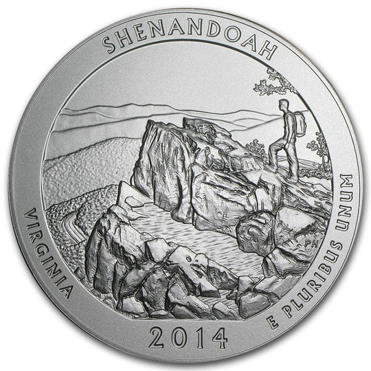 2014 America the Beautiful 5 oz Silver Shenandoah (With Box & CoA)
