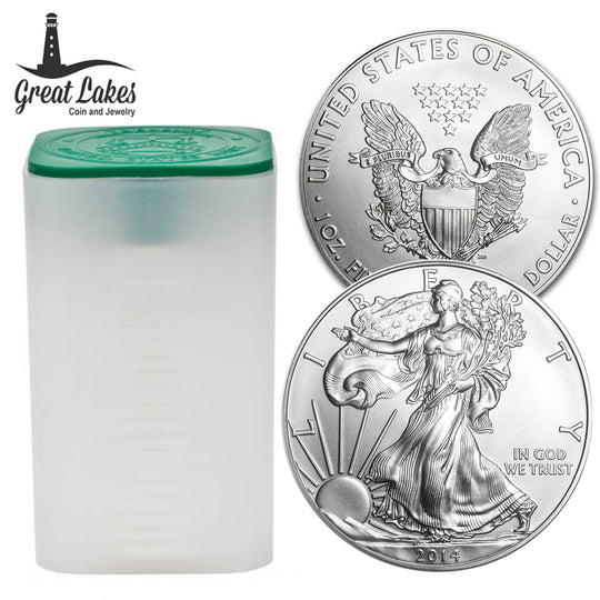 2014 1 oz American Silver Eagle (Tube of 20)
