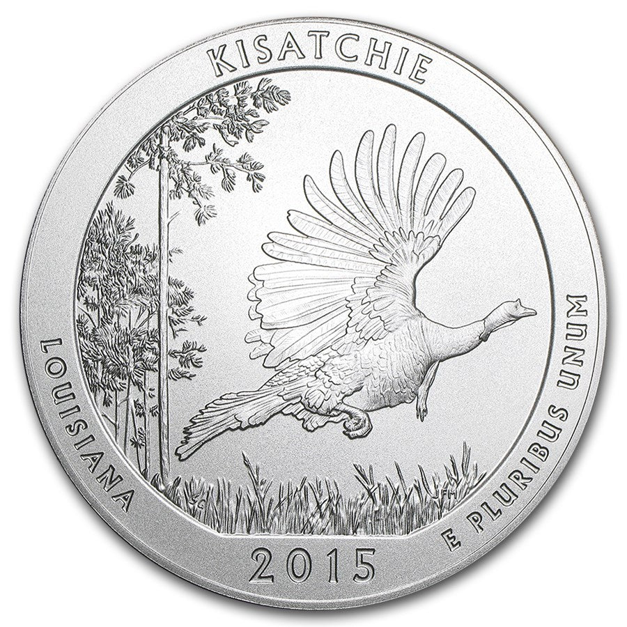 2015 America the Beautiful 5 oz Silver Kisatchie (With Box &amp; CoA)