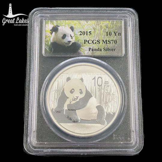 2015 Chinese 1 oz Silver Panda PCGS MS70