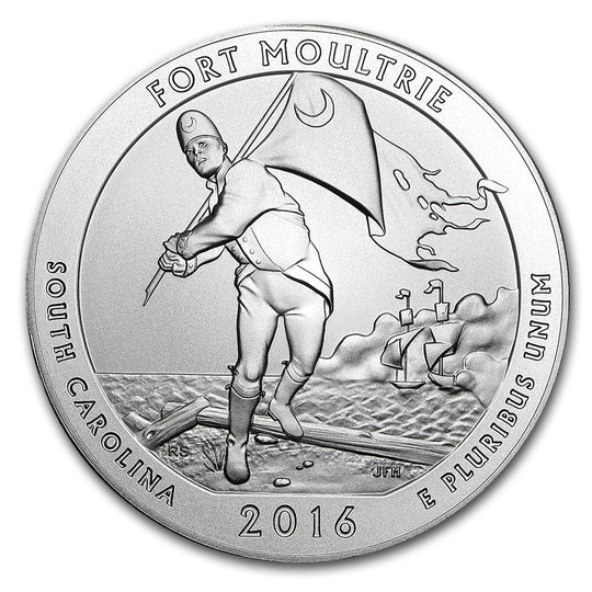 2016 America the Beautiful 5 oz Silver Fort Moultrie National Monument (With Box & CoA)