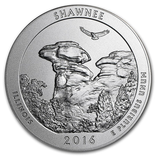 2016 America the Beautiful 5 oz Silver Shawnee (With Box & CoA)
