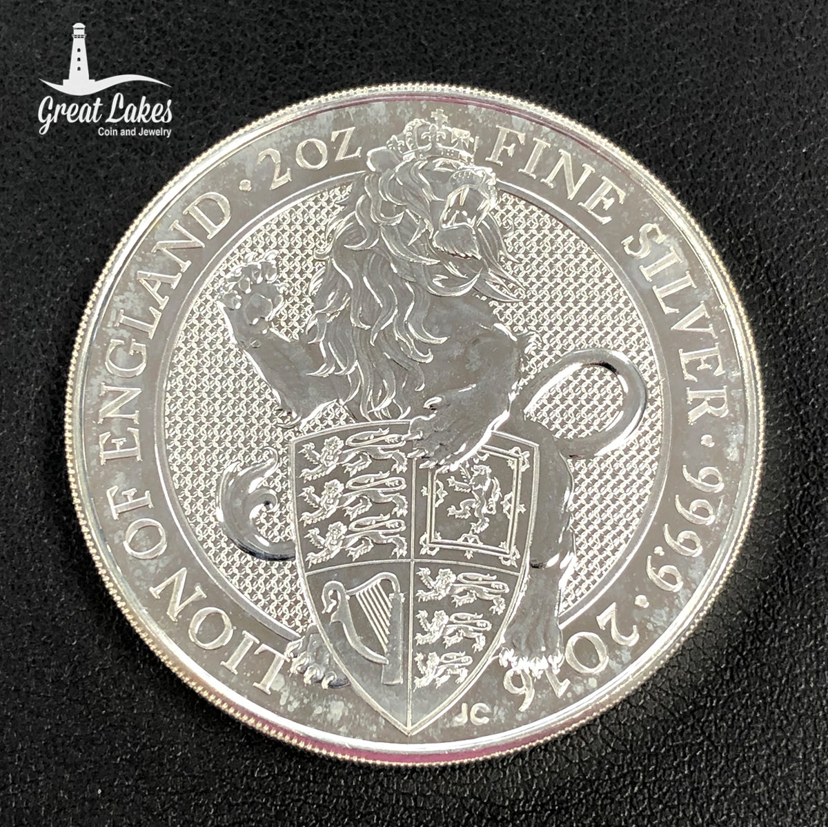 British 2016 2 oz Silver Lion of England (Off Quality)