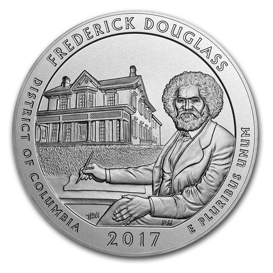 2017 America the Beautiful 5 oz Silver Frederick Douglass National Site (With Box & CoA)