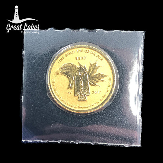 2017 Canadian 1/10 oz Gold $5 Special Service Force Coin (BU)