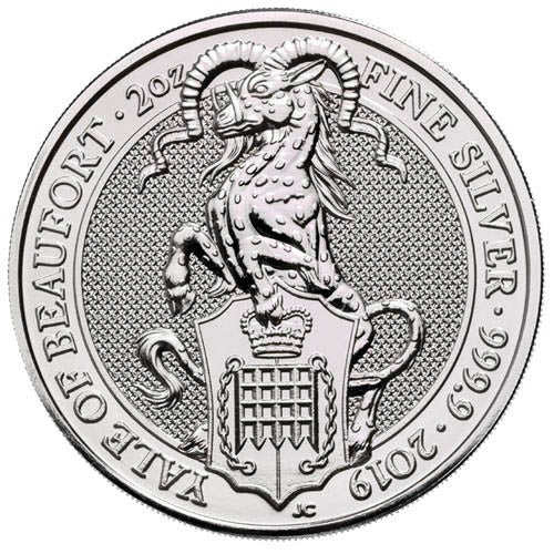 Great Britain 2019 2 oz  Silver Queen’s Beast Yale of Beaufort