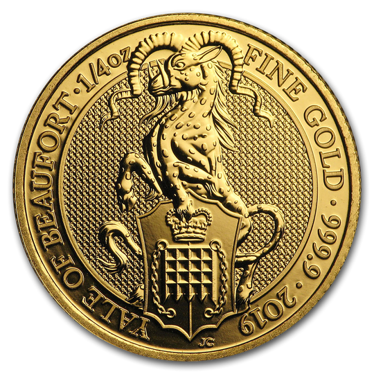 2019 Great Britain 1/4 oz Gold Queen's Beasts The Yale