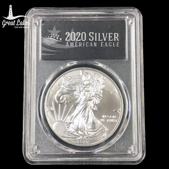 2020-P 1 oz American Silver Eagle PCGS MS70 Emergency Issue (FDOI)