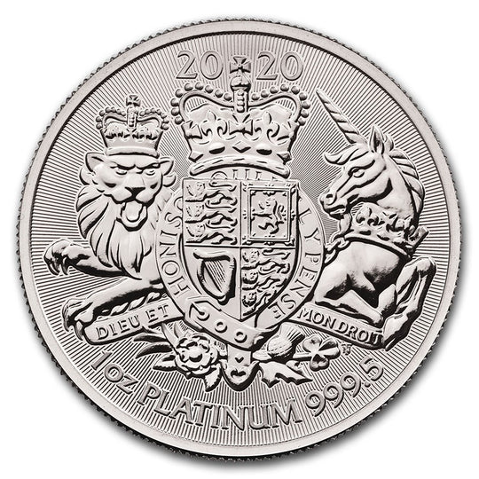 2020 1 oz Platinum The Royal Arms BU
