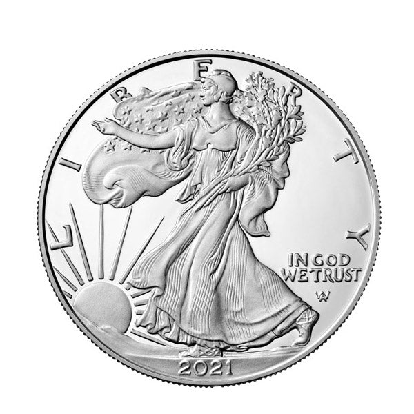 2021-W 1 oz American Silver Eagle Proof (Type 2) (With Box &amp; CoA)
