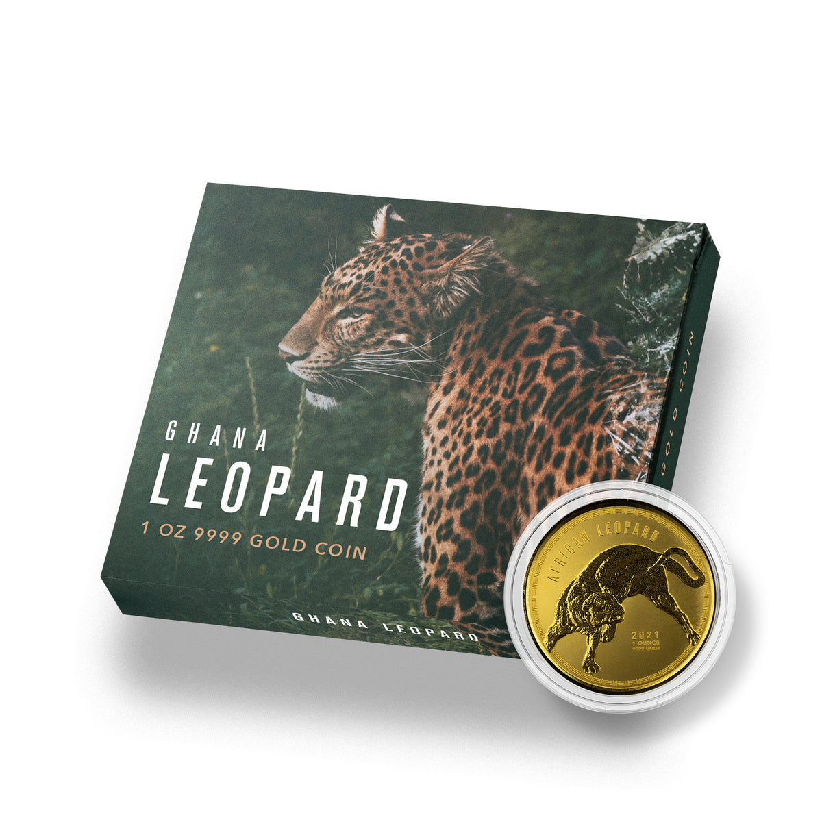 Scottsdale Mint 2021 Ghana African Leopard 1 oz Gold Coin