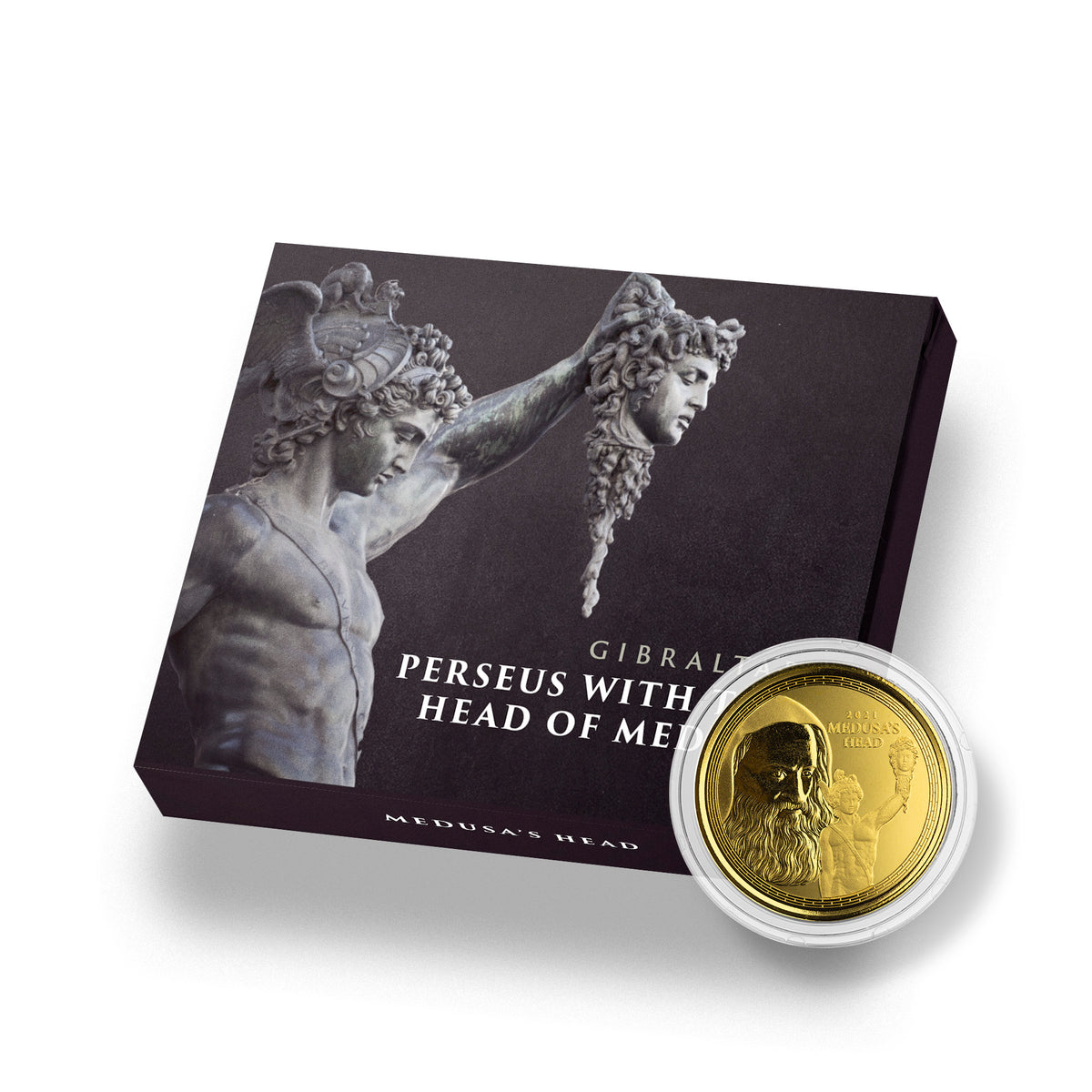 Scottsdale Mint 2021 Perseus With The Head of Medusa 1 oz Gold Proof Coin
