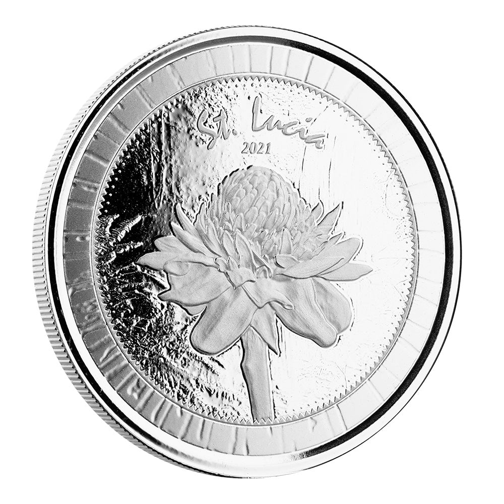 Scottsdale Mint 2021 St Lucia Botanical Gardens 1 oz Silver Coin (BU)