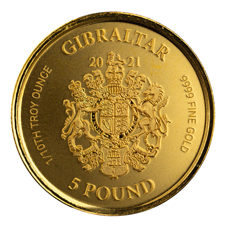 Scottsdale Mint 2021 Gibraltar Lady Justice 1/10 oz Gold Coin