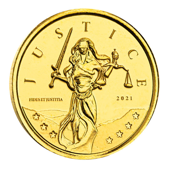 Scottsdale Mint 2021 Gibraltar Lady Justice 1/10 oz Gold Coin