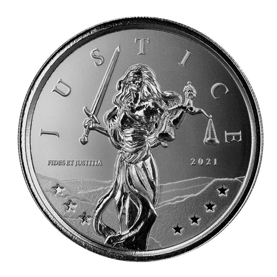 Scottsdale Mint 2021 Gibraltar Lady Justice 1 oz Silver Coin