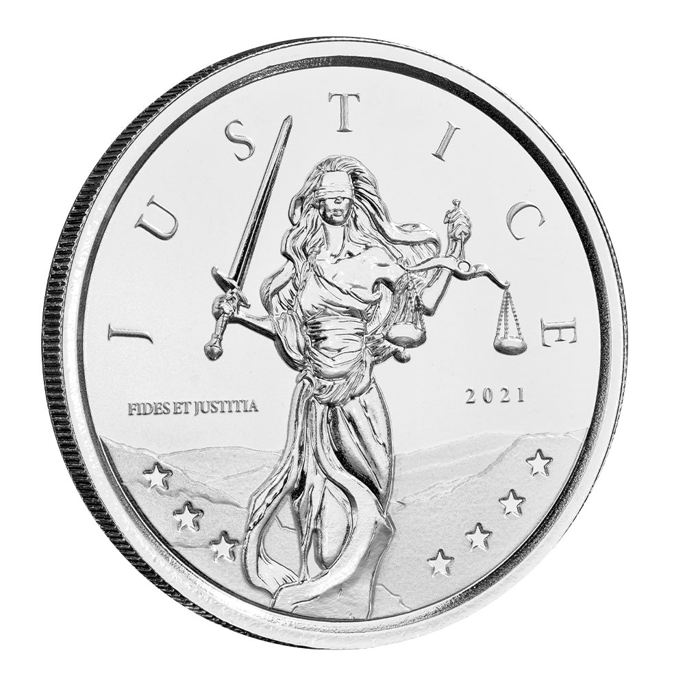 Scottsdale Mint 2021 Gibraltar Lady Justice 1 oz Silver Coin