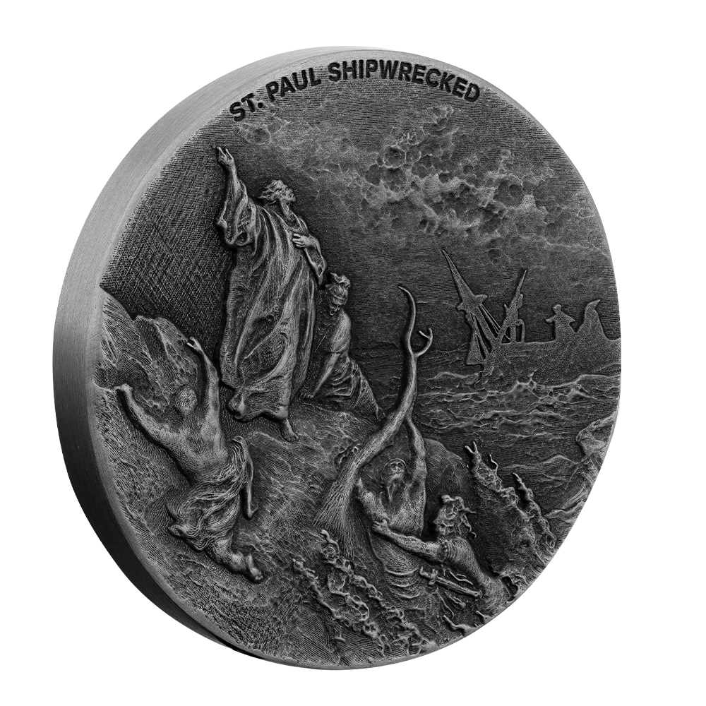 Scottsdale 2021 Biblical St Paul Shipwrecked 2 oz Silver Coin