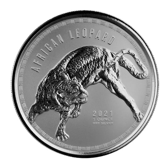 Scottsdale Mint 2021 Ghana African Leopard 1 oz Silver Coin