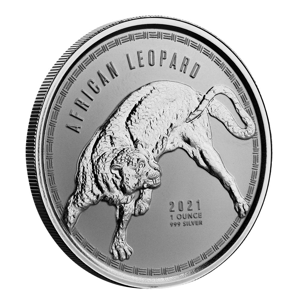 Scottsdale Mint 2021 Ghana African Leopard 1 oz Silver Coin