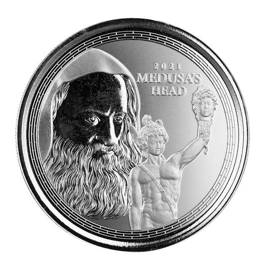 Scottsdale Mint 2021 Perseus With The Head of Medusa 1 oz Silver Coin (BU)