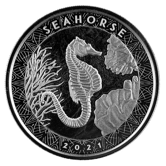 Scottsdale Mint 2021 Samoa Seahorse 1 oz Silver Coin