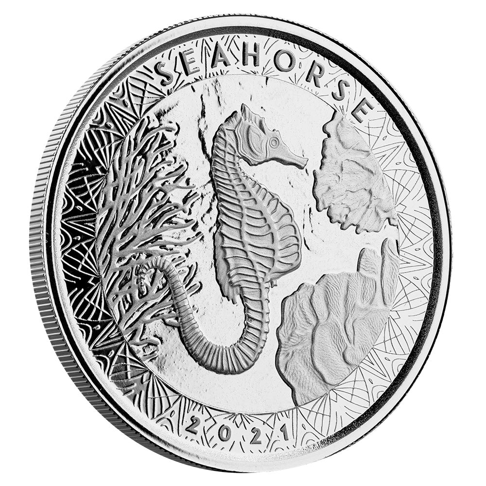 Scottsdale Mint 2021 Samoa Seahorse 1 oz Silver Coin