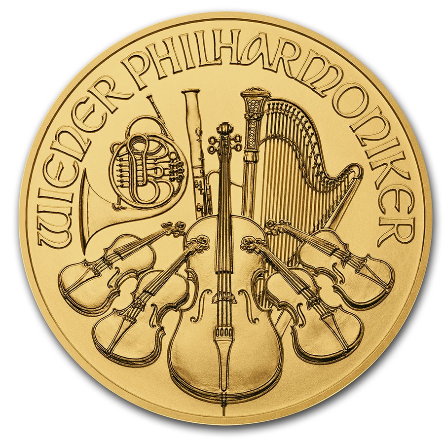 2021 Austrian 1/10 oz Gold Philharmonic Coin (BU)