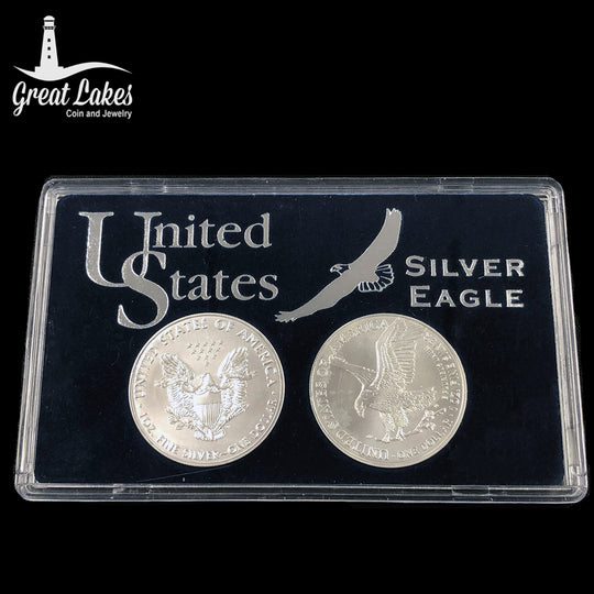 2021 American Silver Eagle Two Coin Sets (Slightly Off Quality)