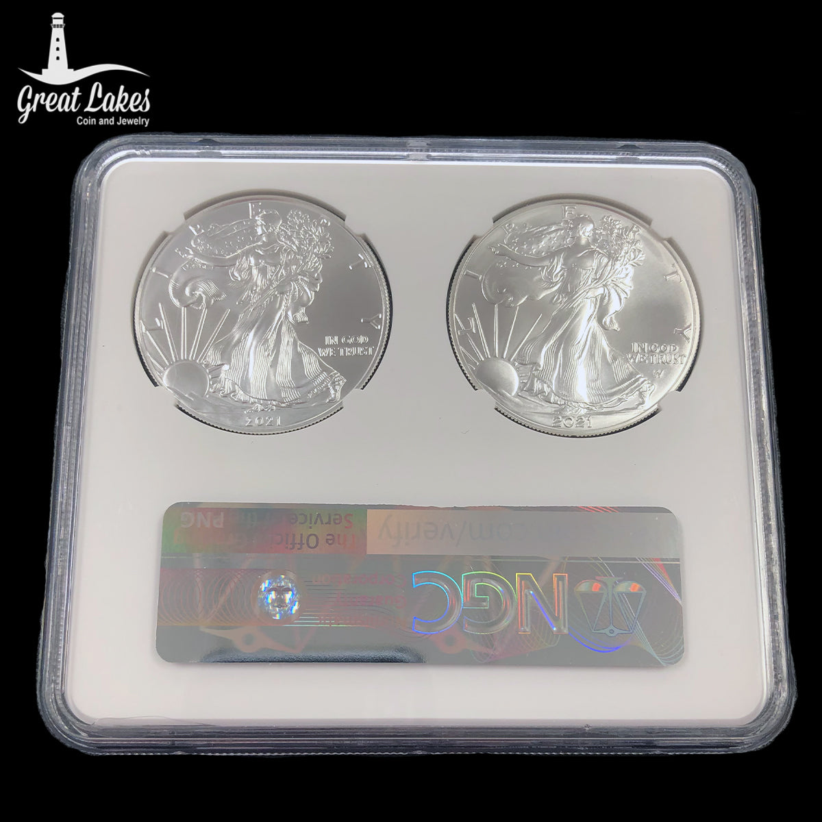 2021 First Day of Issue 2 Coin American Silver Eagle Sets NGC MS70