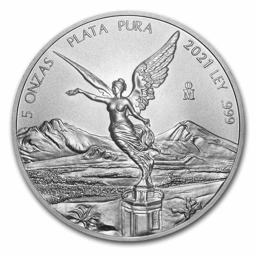 2021 Mexican 5 oz Silver Libertad (BU)