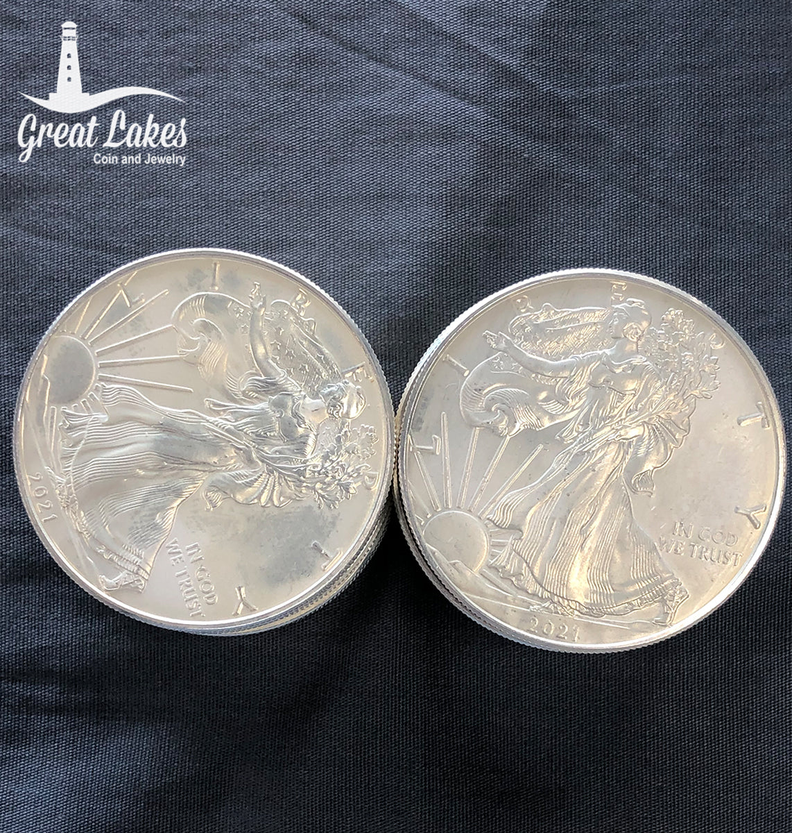 Tube of 2021 Type 1 American Silver Eagles (Low Premium) (20 Coins)