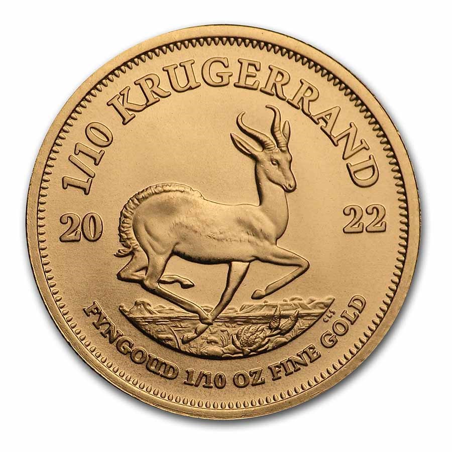 2022 South African 1/10 oz Gold Krugerrand (BU)
