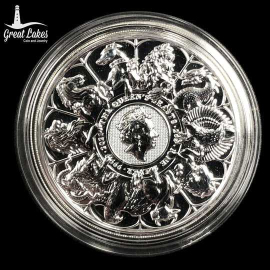 2021 2 oz Silver Queen's Beasts Completer Coin (In Cap)