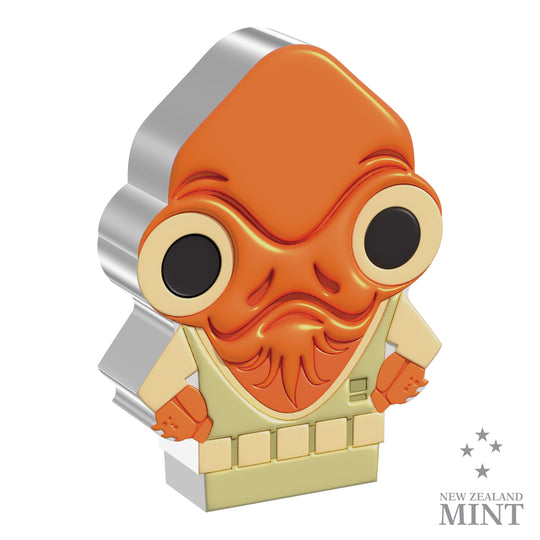Niue Mint 2022 Star Wars Admiral Ackbar 1 oz Silver Chibi Coin