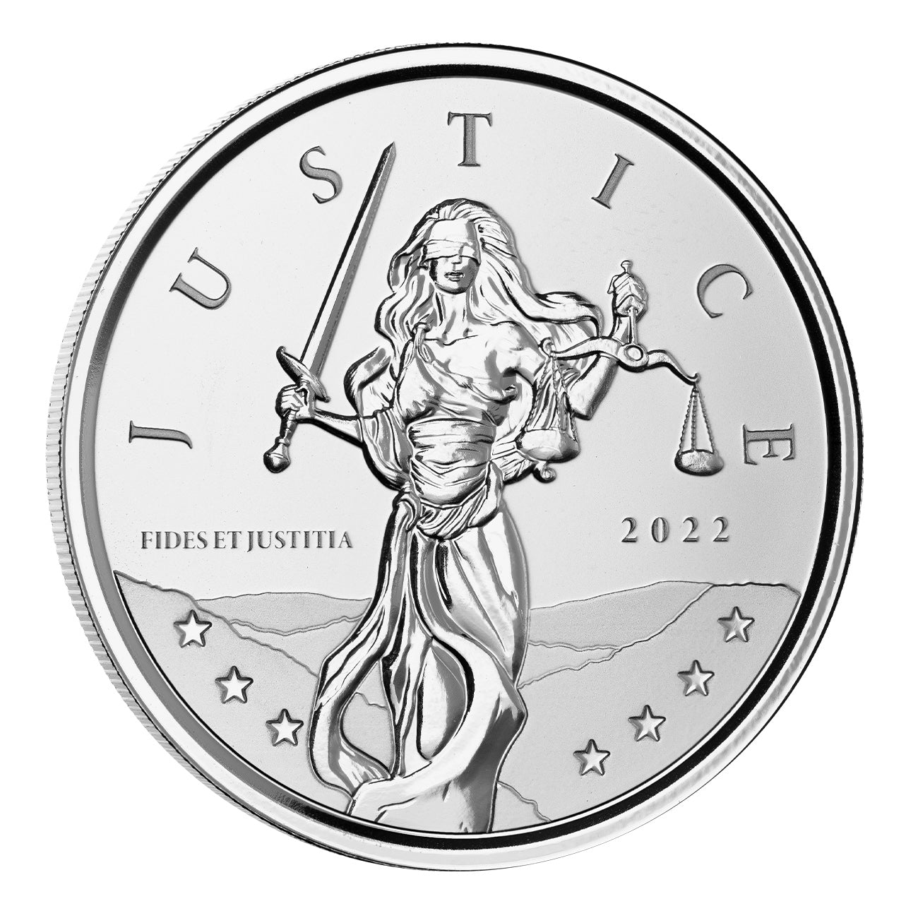 Scottsdale Mint 2022 Gibraltar Lady Justice 1 oz Silver Coin