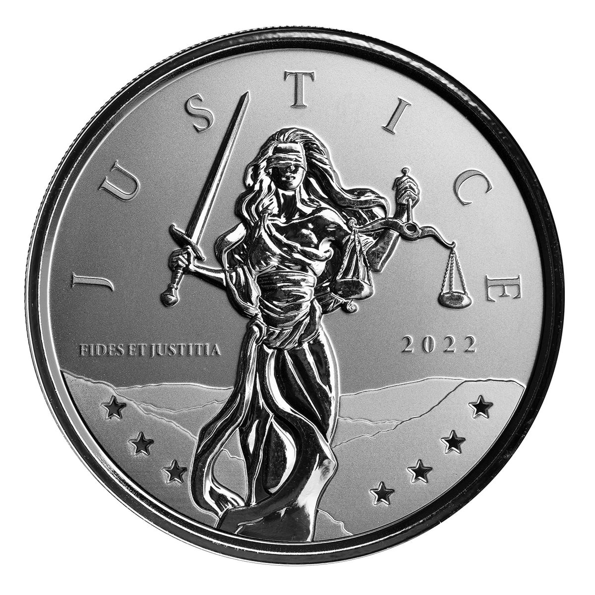 Scottsdale Mint 2022 Gibraltar Lady Justice 1 oz Silver Coin