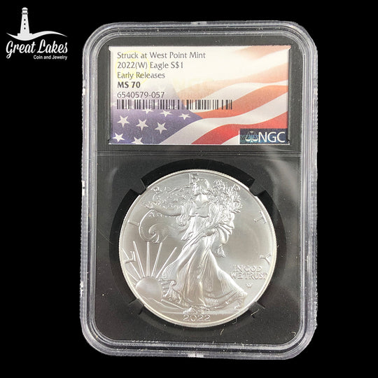 2022 W 1 oz American Silver Eagle NGC MS70 Early Release West Point