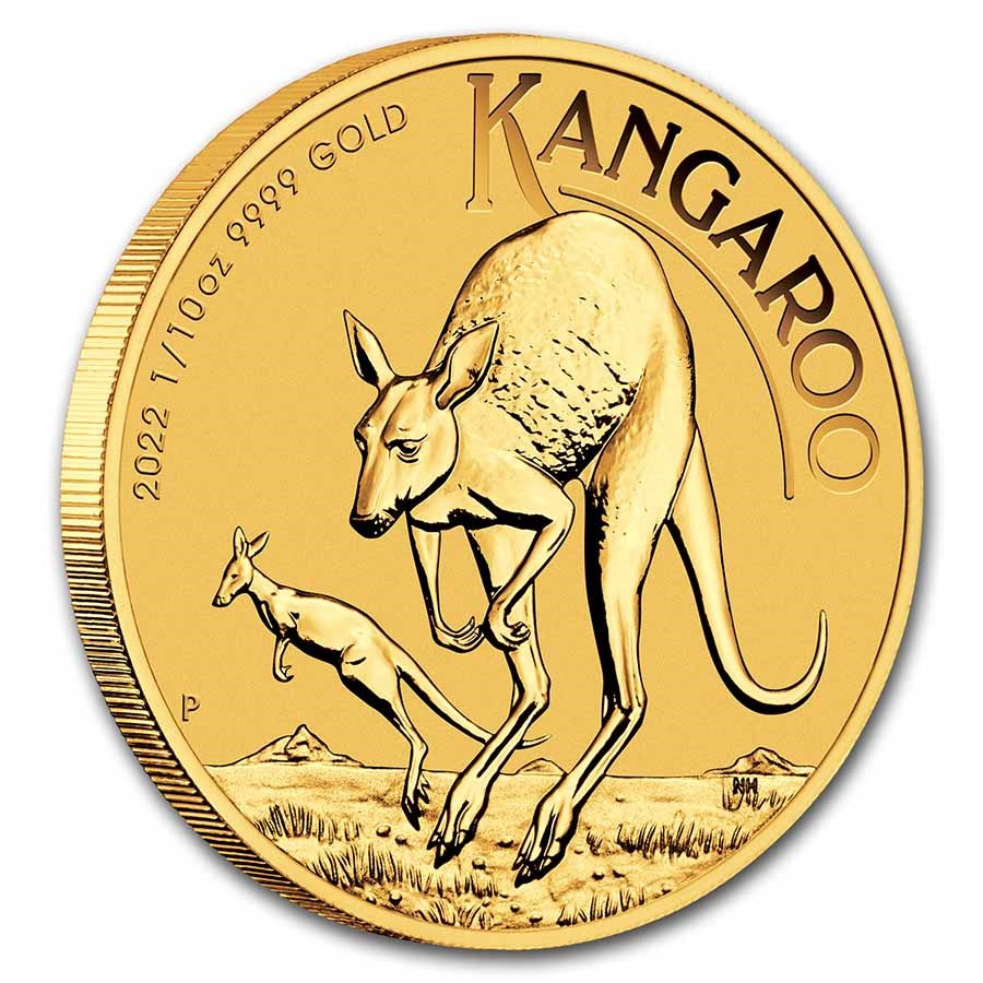 2022 1/10 oz Australian Gold Kangaroo Coin (BU)