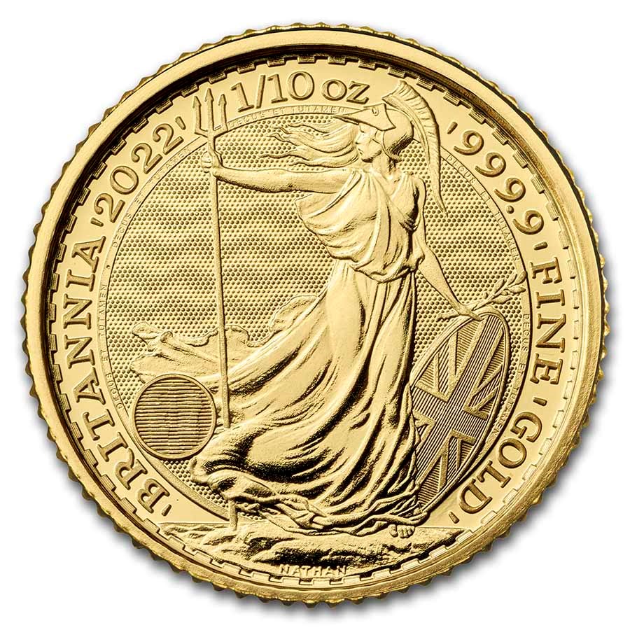 2022 British 1/10 oz Gold Britannia (BU)