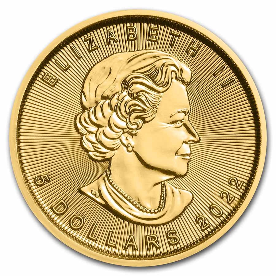 2022 Canadian 1/10 oz Gold Maple (BU)