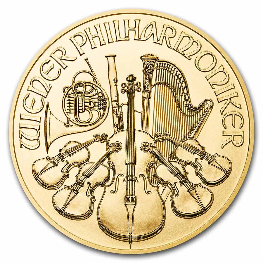2022 Austrian 1/10 oz Gold Philharmonic Coin (BU)